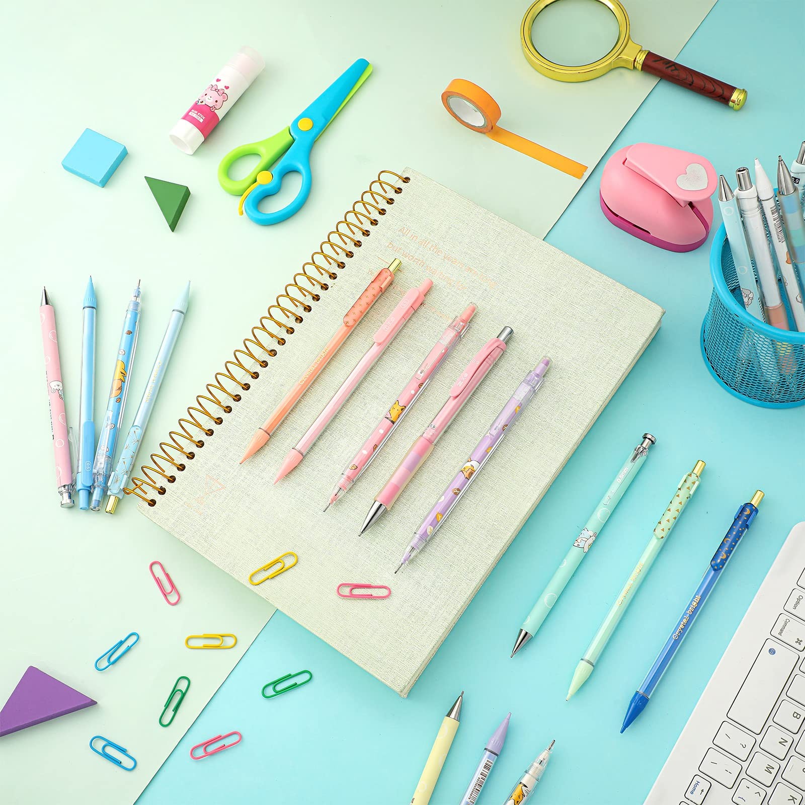 20 Pack Mechanical Pencils Kawaii Stationary Cute Mechanical Pencil Mixed 0.5…