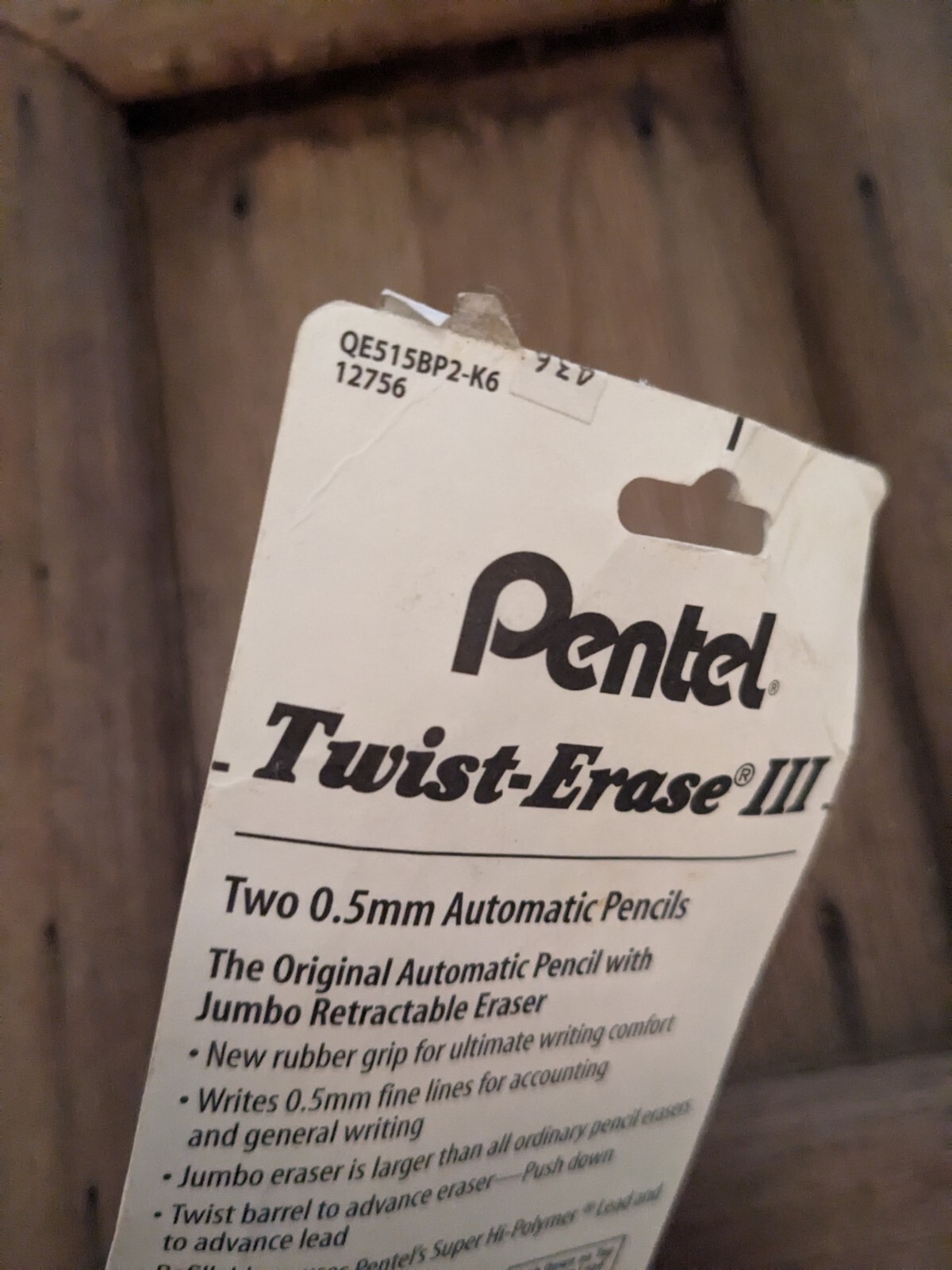 2 in pk PENTEL Twist-Erase III Mechanical Pencils 0.5 mm FINE POINT .5mm
