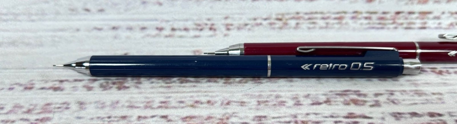 Vintage Staedtler Retro 0.5 Double Push Mechanical Pencil Lot Dark Red Blue