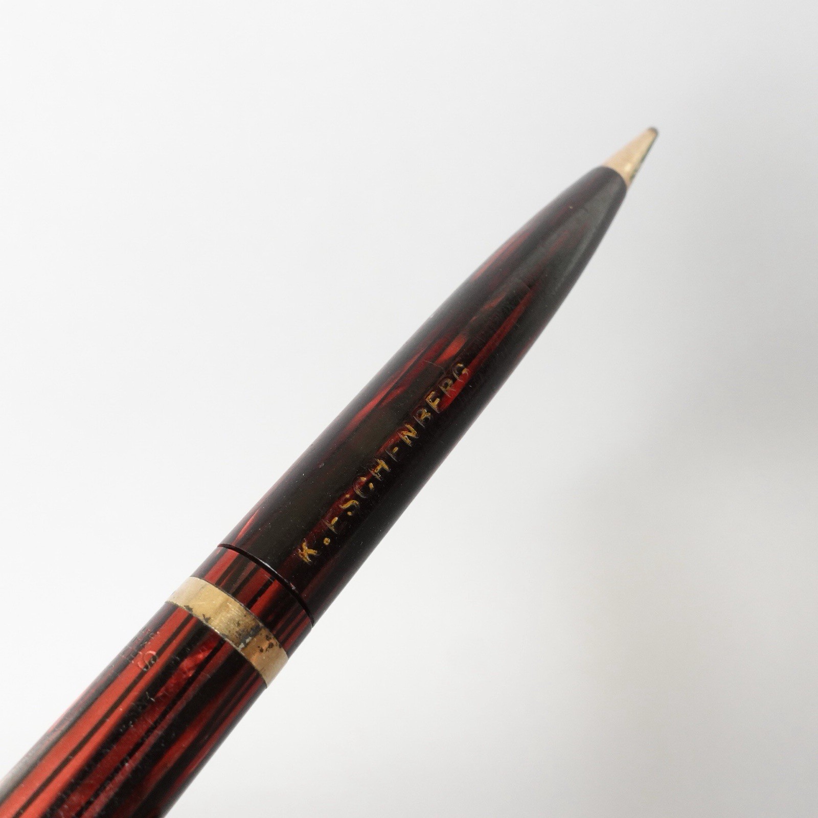 Vtg Sheaffer Balance 400 Mechanical Twist Pencil Carmine Red Striated 1930s