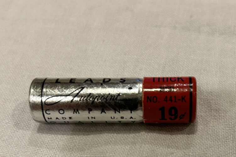 VINTAGE AUTOPOINT PENCIL LEAD NO. 441-K RED LOT OF 3 Thick (see Disc)