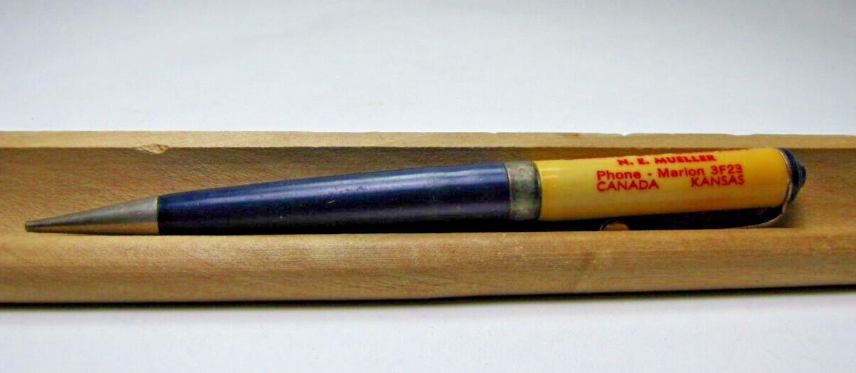 SKELLY Cardie Oil Company N. E. Mueller Canada Kansas Vintage Mechanical Pencil