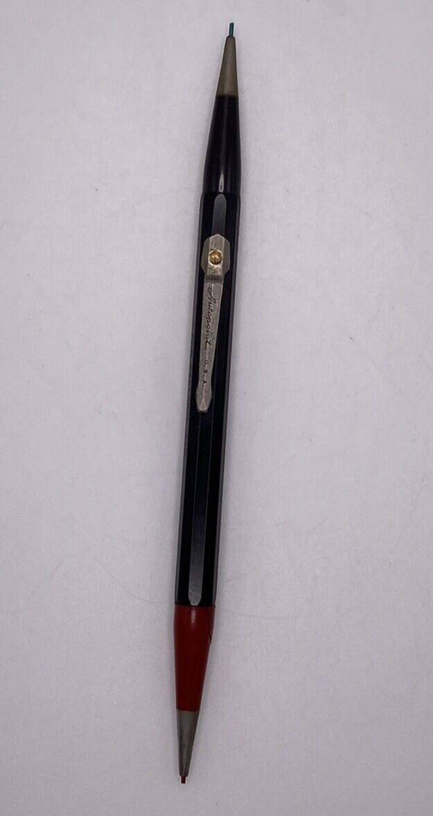 Vtg Autopoint Double Ended Mech Pencil-Red/Black – USA-For Real Thin Lead -Flaw