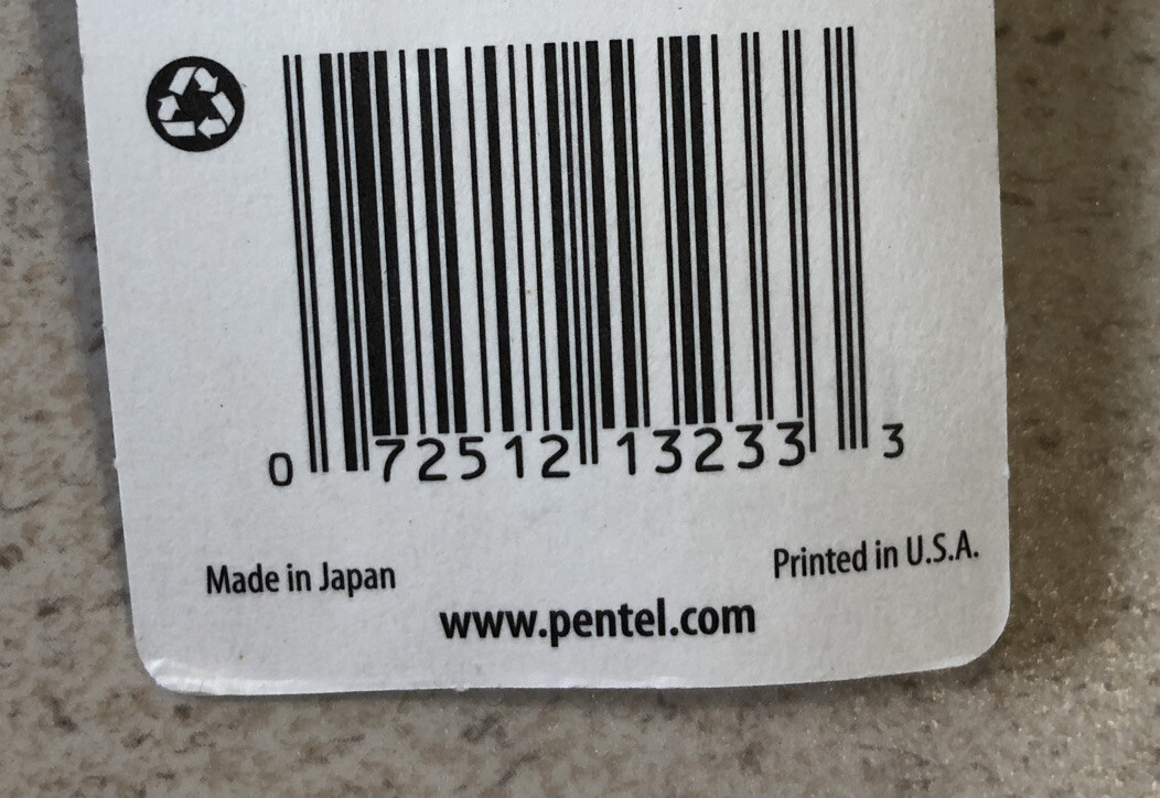 Pentel Milky Metallic Pencil Color Gold 1.3 mm lead, with Extra Refills – New