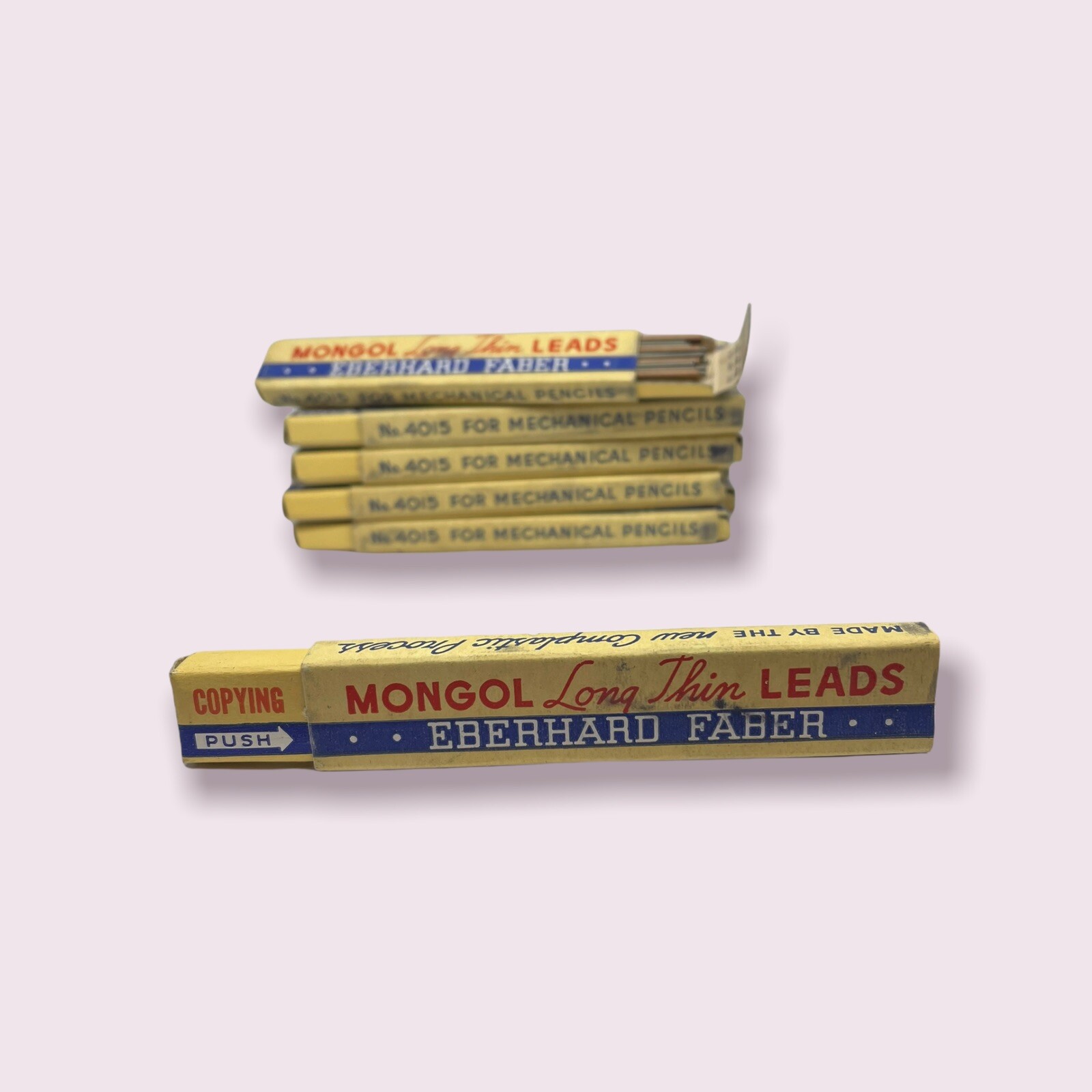 NOS Eberhard Faber Mongol Long Thin Mechanical Pencil Leads COPYING #4015 11 Box