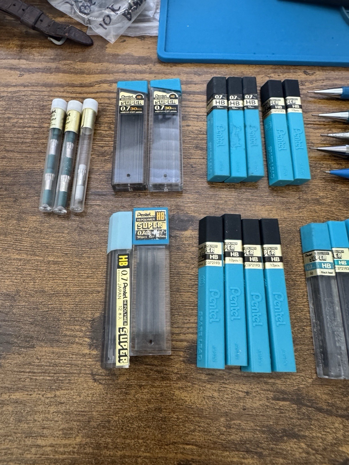 PENTEL Mechanical Pencil 0.7 mm Blue P207 A127 A3DX extra Lead & Erasers Refills