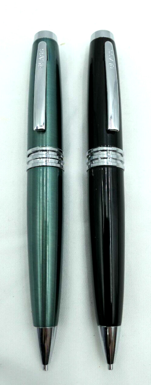 (2) Bill Blass by Cross Green & Black Chrome Mechanical Pencils
