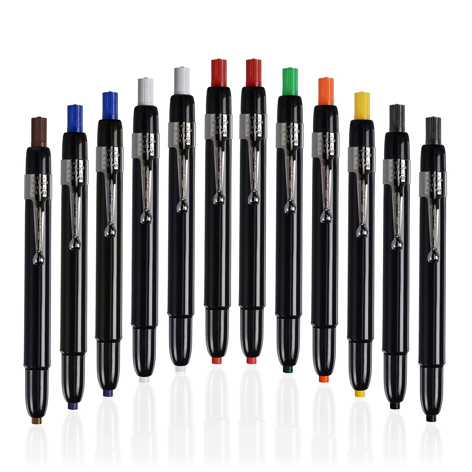 Assorted Color Grease Pencils Box of 12 China Markers for Art Projects