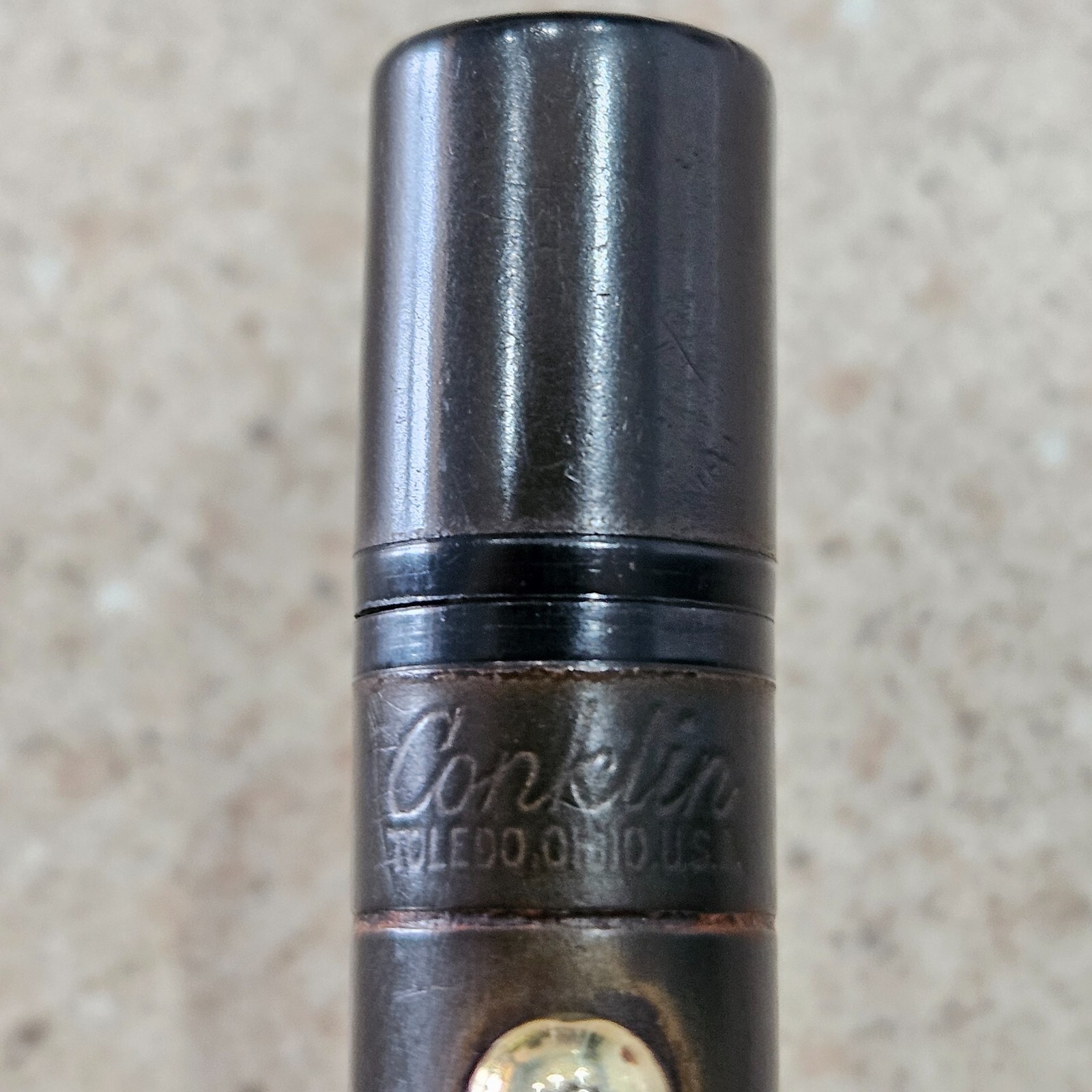 Conklin Endura Black Rings Gold Filled Trim 5.5″ Mechanical Pencil PAT 5-28-18