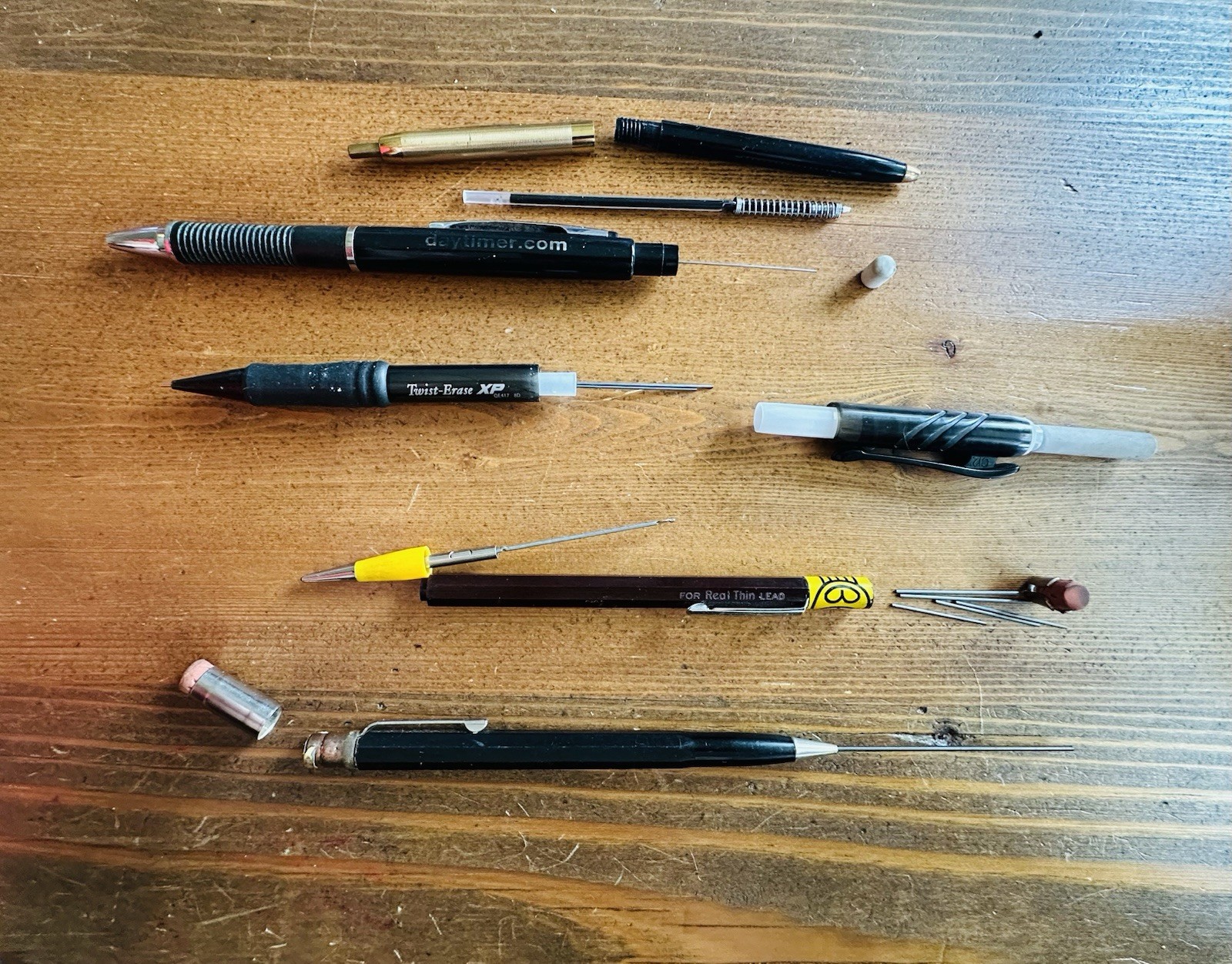 5-PC Mixed Lot – Pen/Pencils – Autopoint, Scripto, PENTEL All Working
