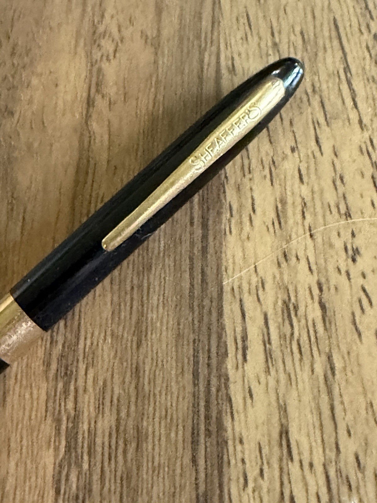 Vintage Sheaffer Mechanical Pencil, Black w/ Gold Trim – Works