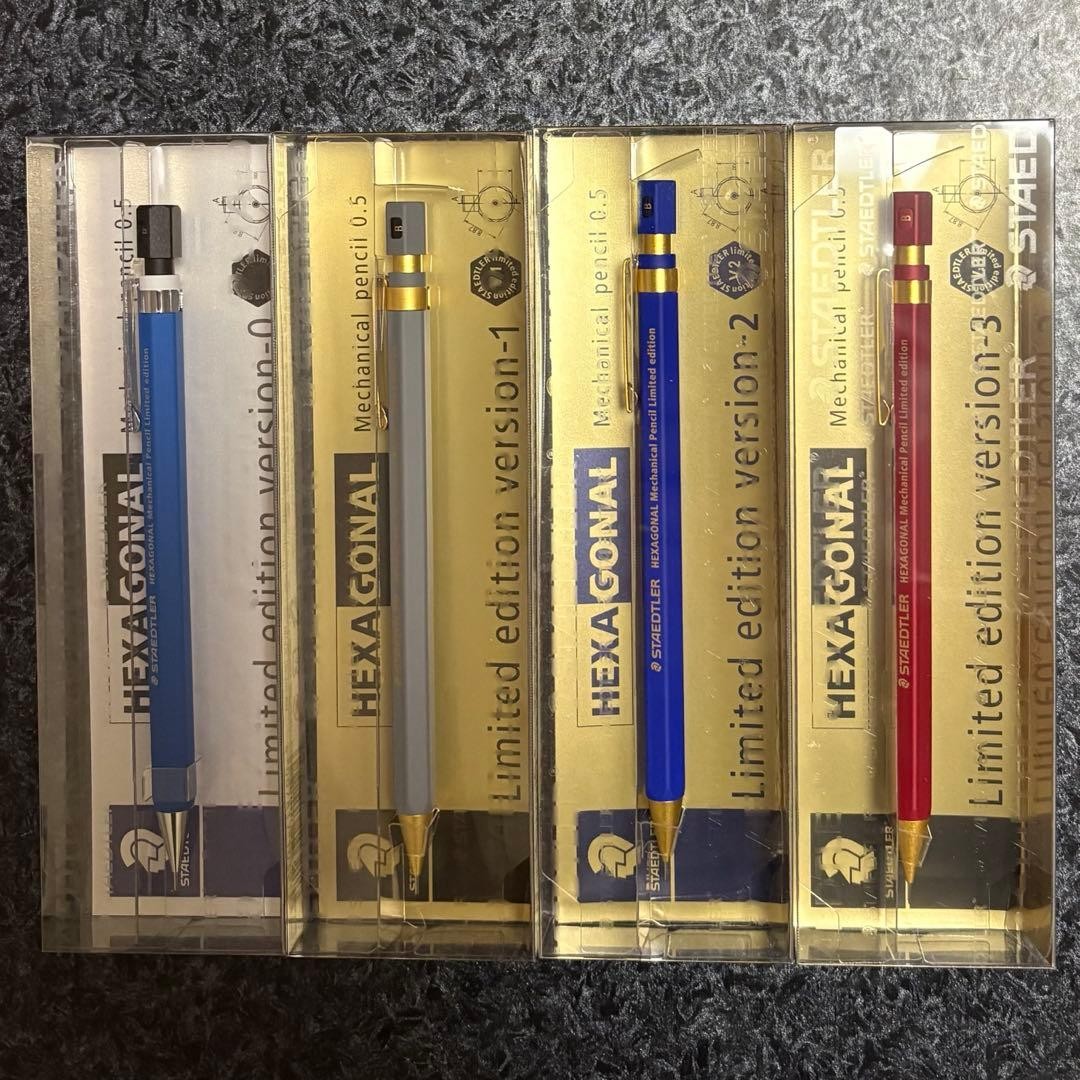 New Unused Staedtler Mechanical Pencil Hexagonal Limited Color 4-Piece Set