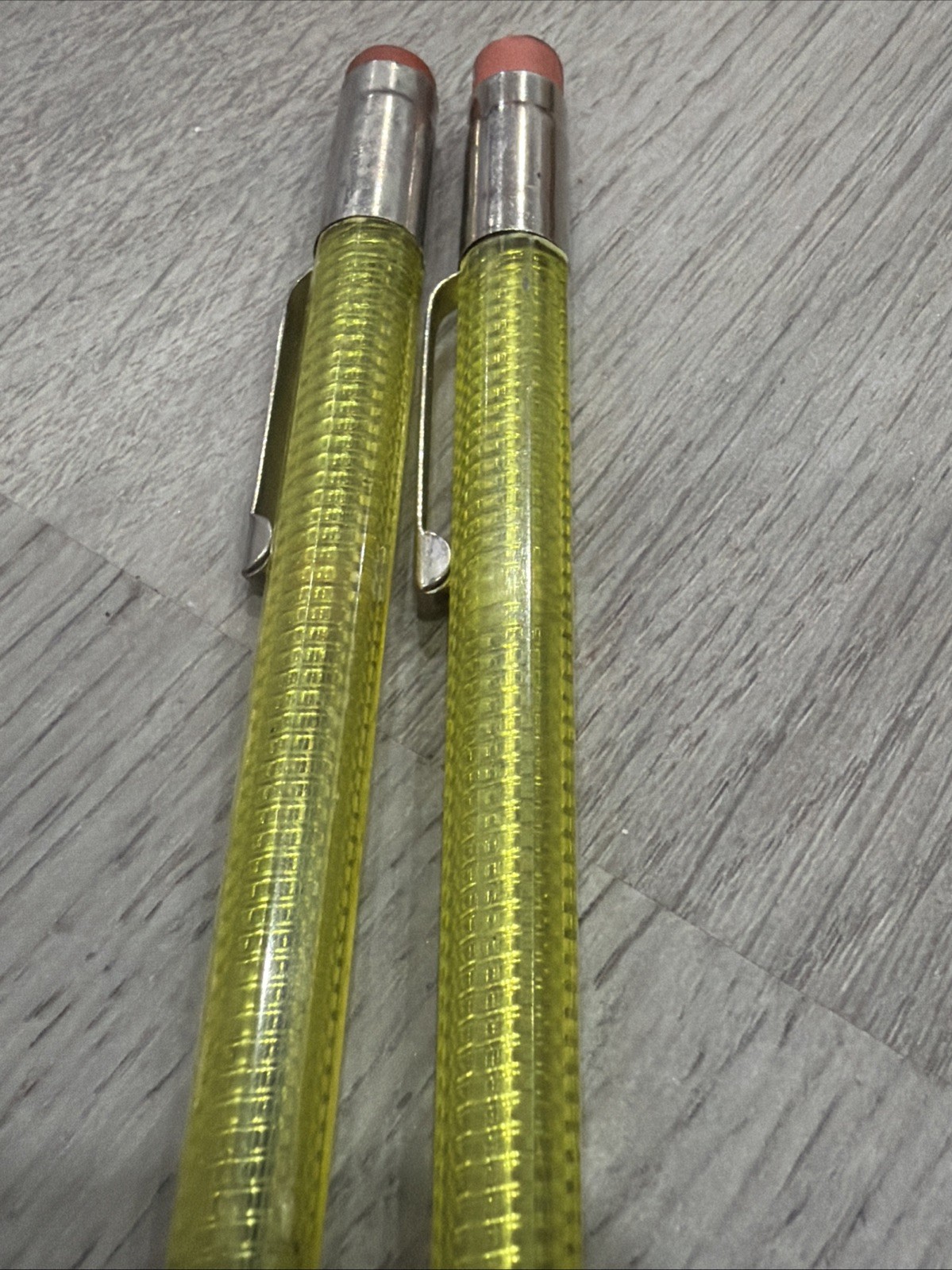 Scripto Classic K780 Transparent Yellow Lot Of 2