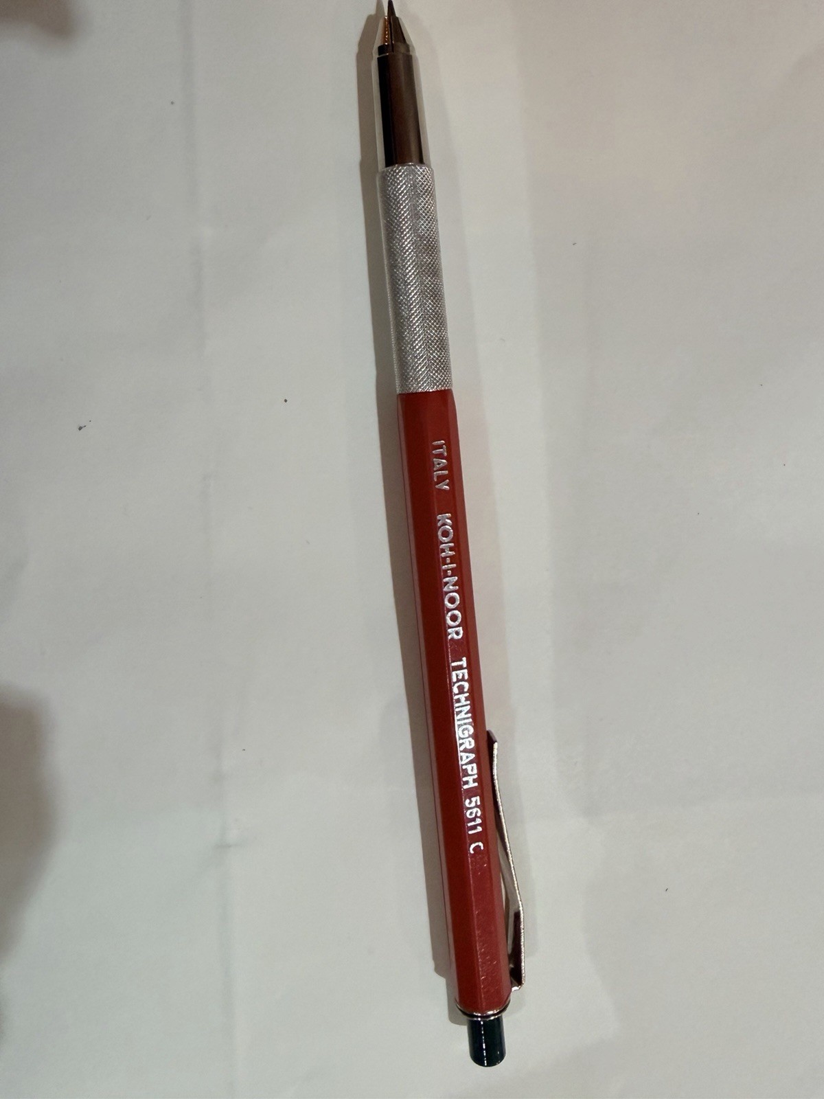 Koh-I-Noor Technigraph 5611 C Mechanical Pencil Red Vintage Italy Rare Find