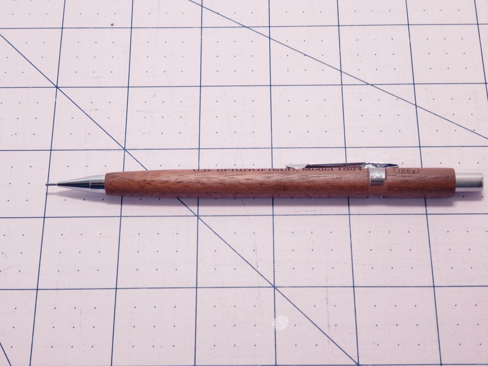 Writing Sticks Black Walnut Mechanical Pencil 0.5 mm U.S. Springfield model 1884