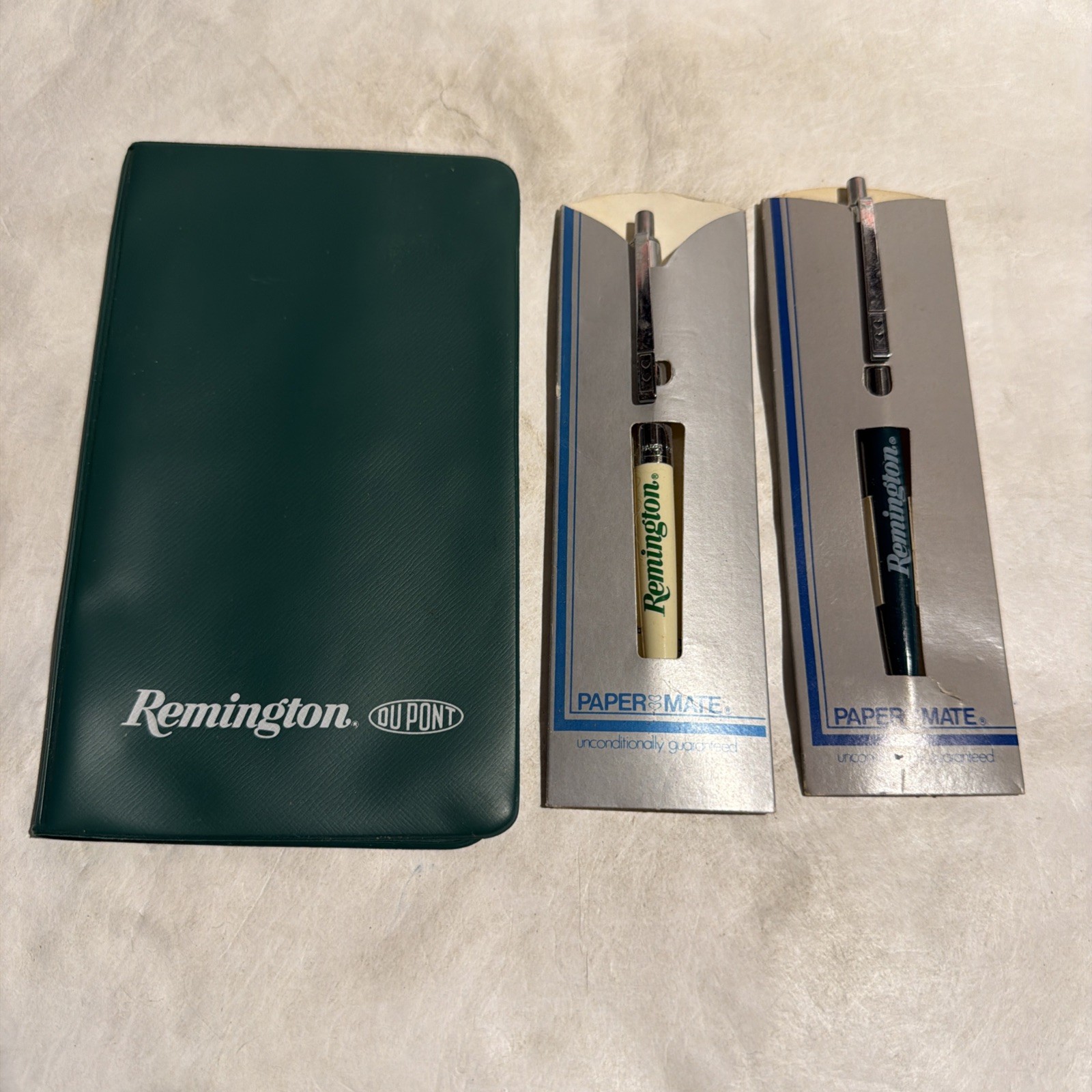 Vintage Remington Arms Employees Club Pen Ilion NY & checkbook holder