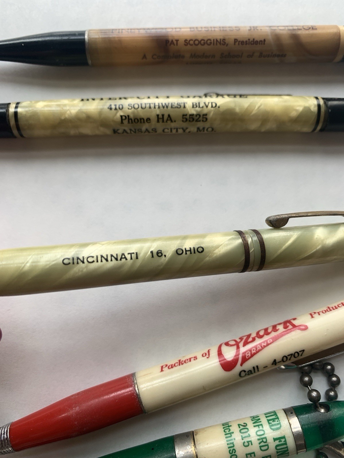 6 Lot Vintage Advertising Celluloid Mechanical Pencils Readyrite Ritepoint