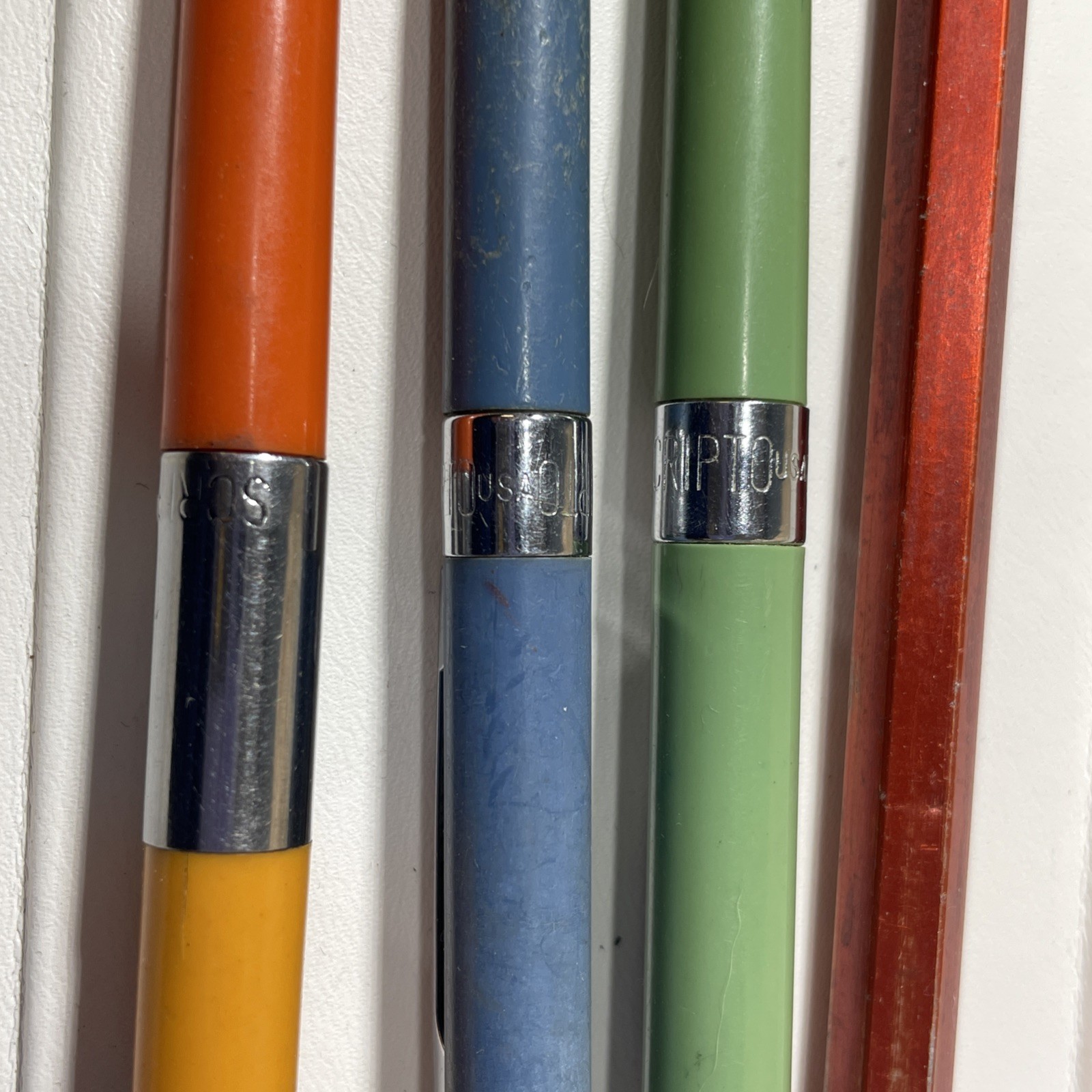 Vintage Scripto Mechanical Pencils Lot of 4 Multicolor 40s 50s 60s 70s