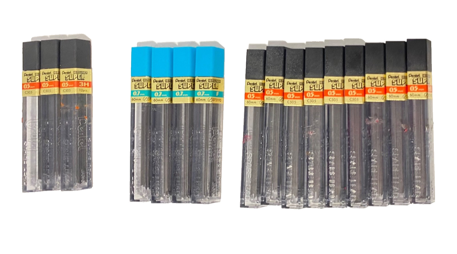 Vintage Lot Pentel Mechanical Pencil Lead .5mm .7mm