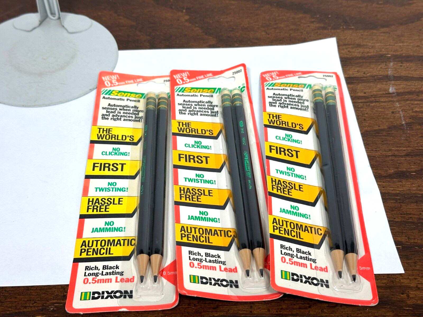 Dixon Sense Matic Automatic Pencils 25002 1990 3 Packs New Vintage