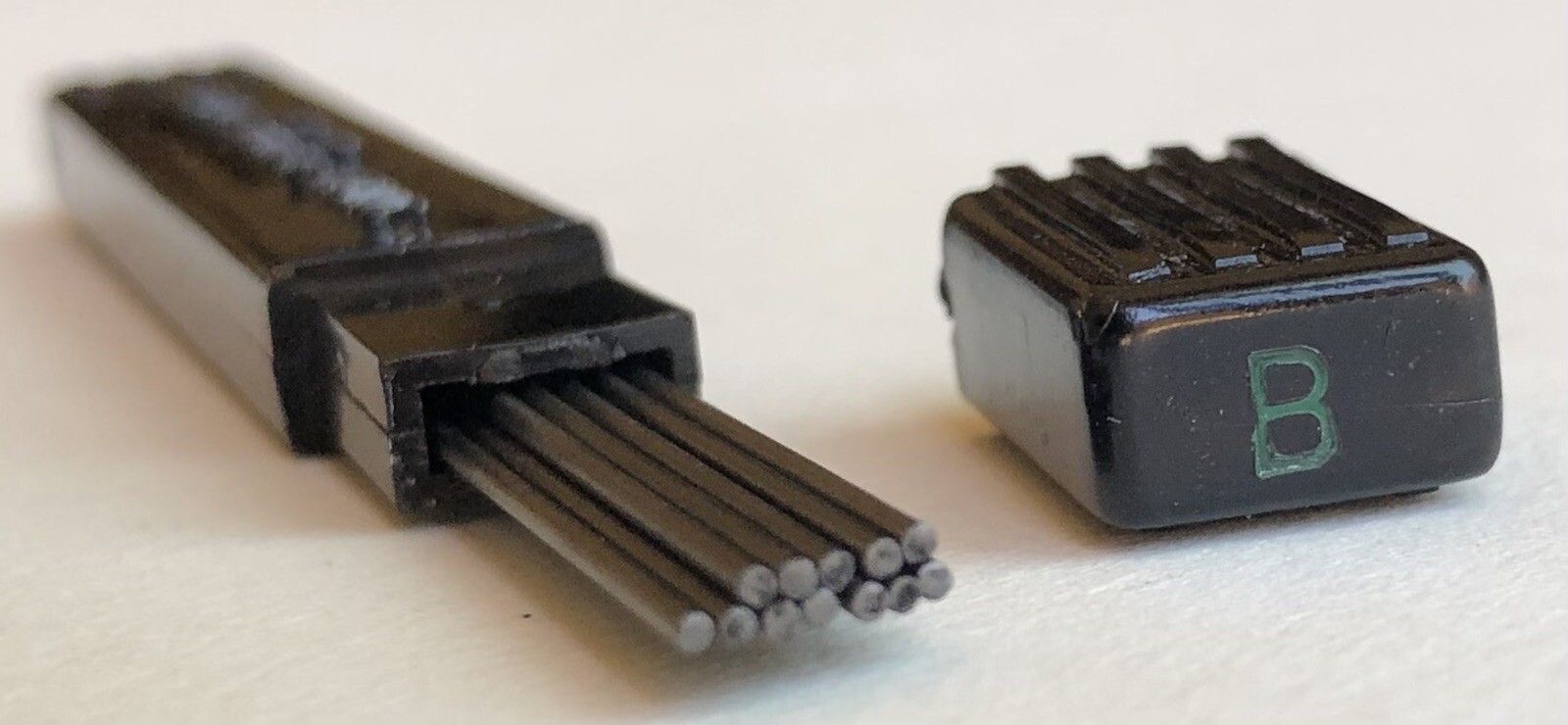 Vintage DIXON Mechanical Pencil Lead B Black .9mm NOS 12pk Bakelite Tube USA