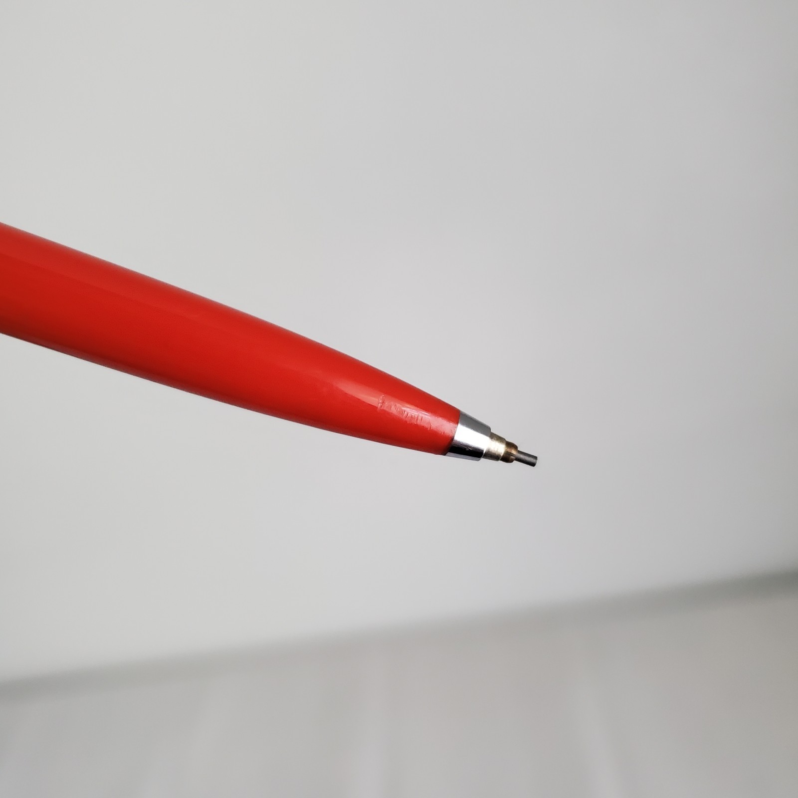 Parker Jotter Red Mechanical Pencil Brass Threads W/ Extra Blue Pen Refill