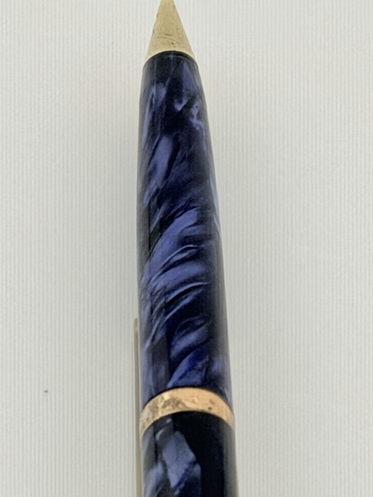 Vintage PARKETTE Made By Parker Mechanical Pencil Marble Blue Super Rare