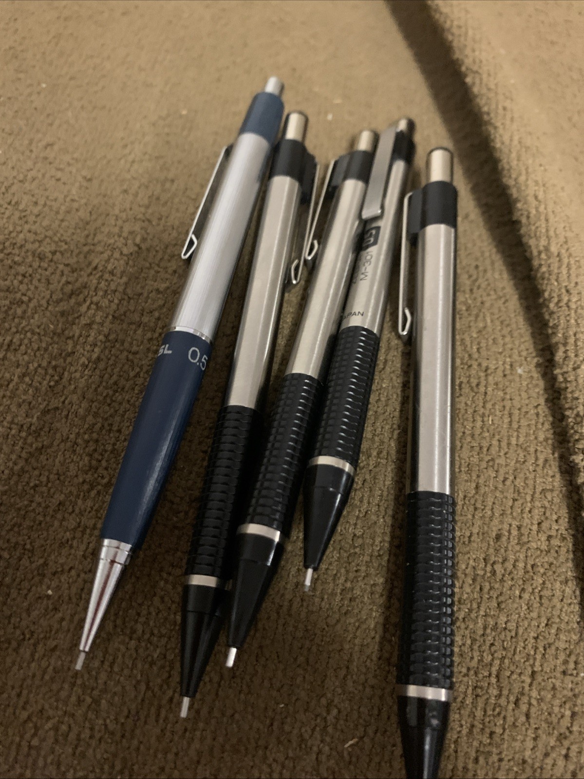 Lot Of 5Vintage Zebra M 301 mechanical pencil 1980 0.5mm Staedtler Microfix SL