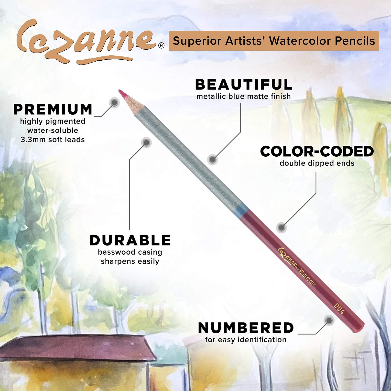 Creative Mark Cezanne Watercolor Pencil Set 24 Count (Pack of 1), Multicolor