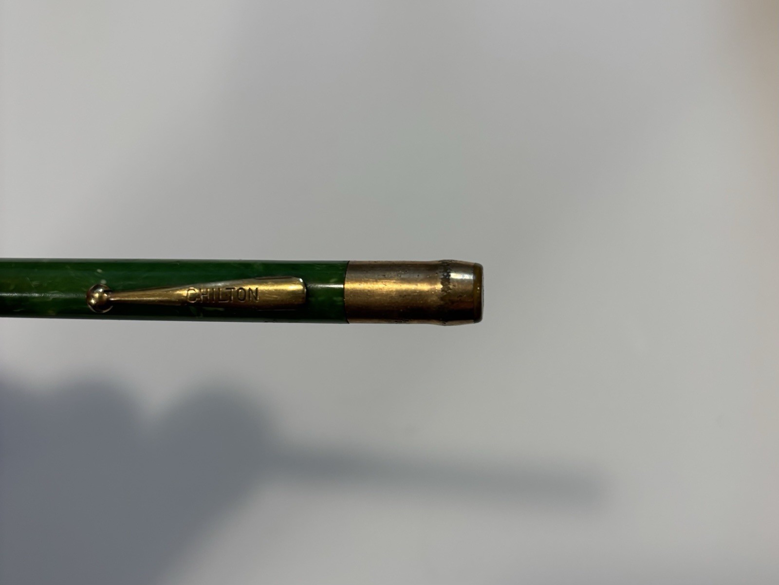 Chilton Vintage Mechanical Pencil Art Deco Green Marbled Celluloid Functional