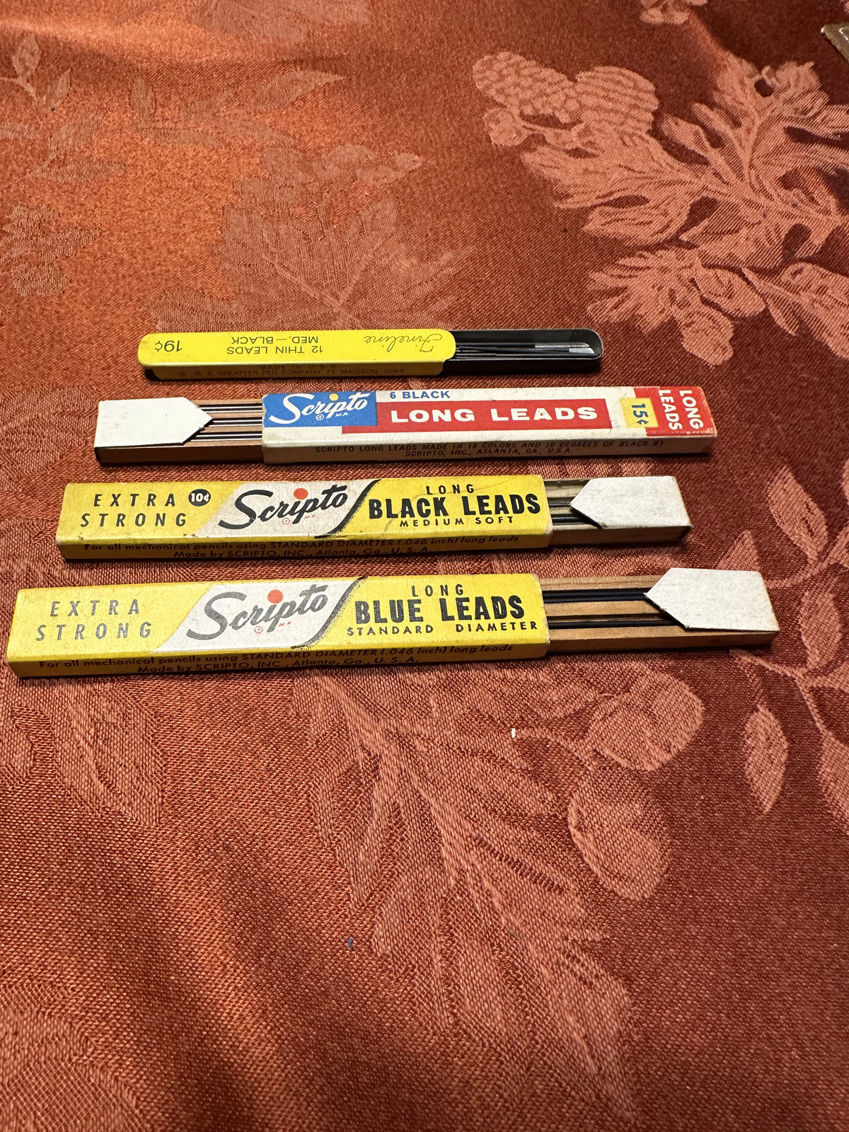 Vintage Scripto Long Leads Blue Black 3 pc lot Mechanical Leads 1pc Sheaffer’s