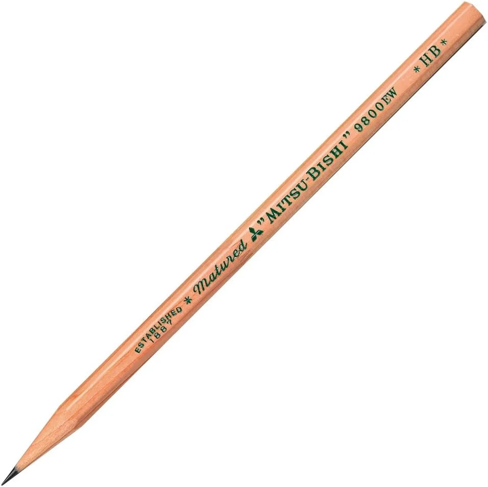 Mitsubishi Pencil K9800EWHB Recycled Pencils, 9800EW HB, 1 Dozen