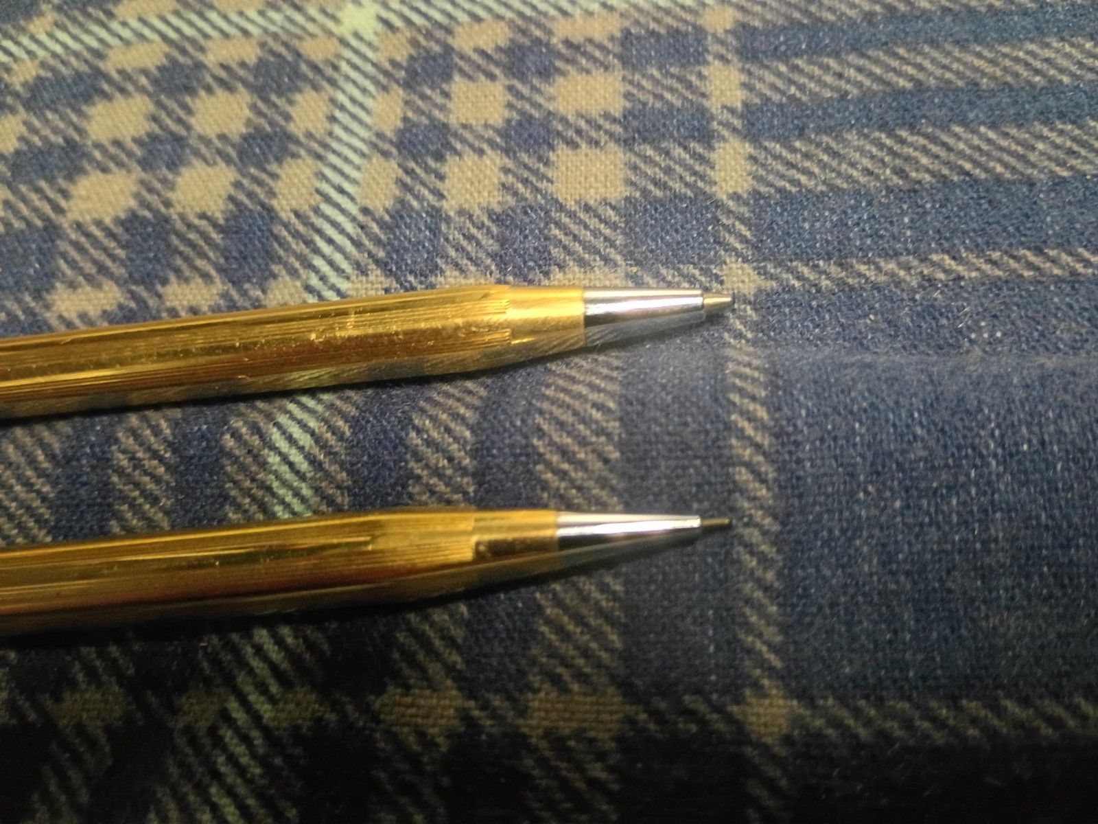 Vintage Cross 1/20 10KT Gold Filled GF Pencil & Pen Set W/ Marble Base/Stand