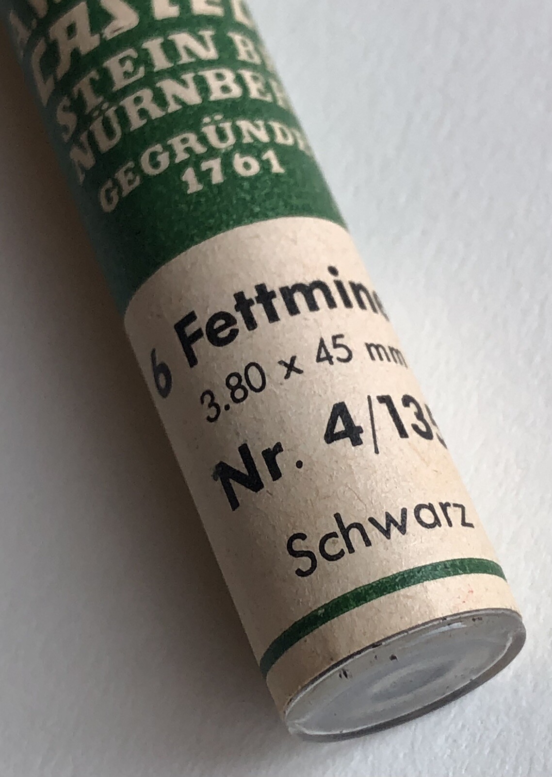 Vintage A. W. Faber Castell NOS 6pk Tube 3.8mm Mechanical Pencil Lead 1-3/4″