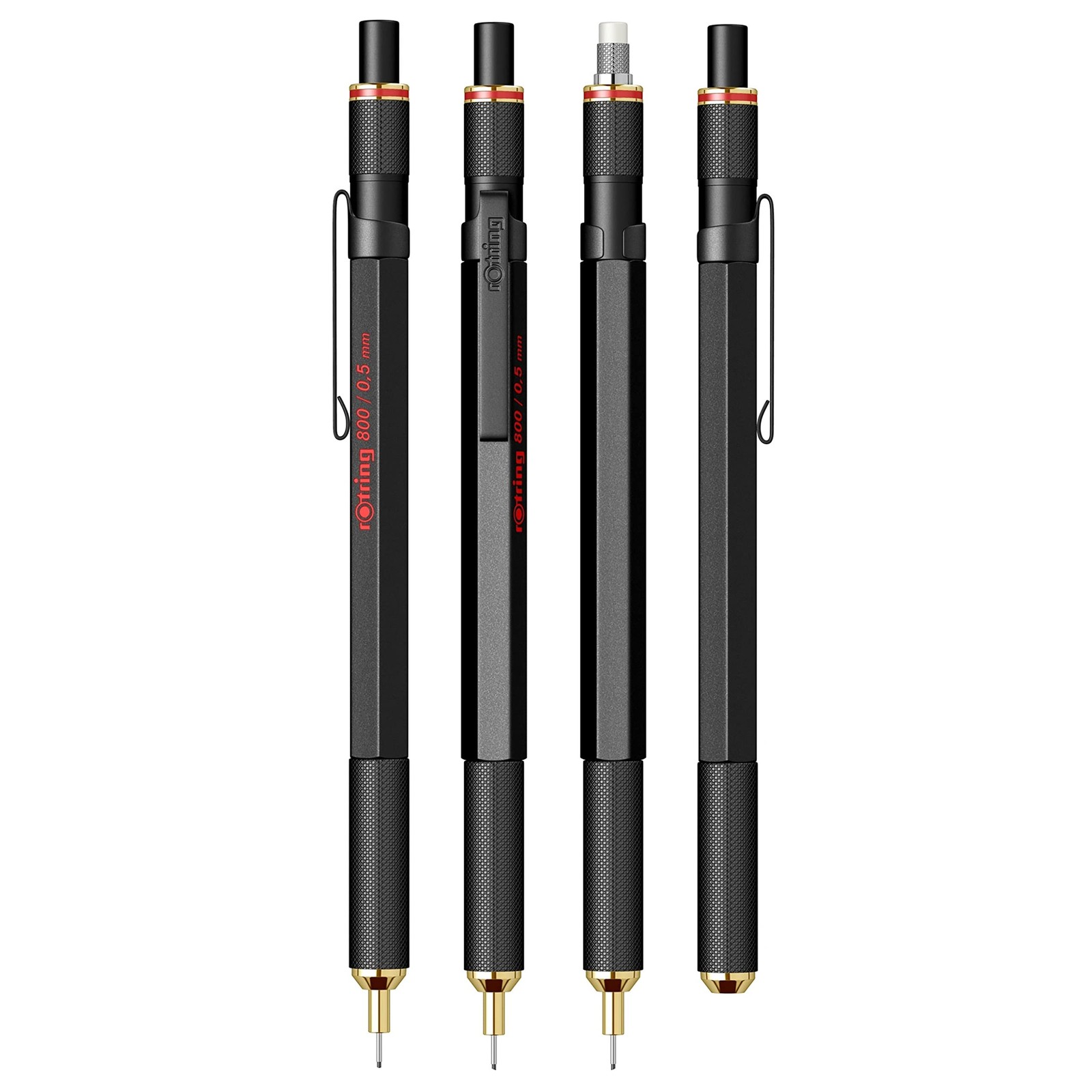 Rotring 800 Mechanical Pencil | 0.5 Mm | Black Metal Barrel
