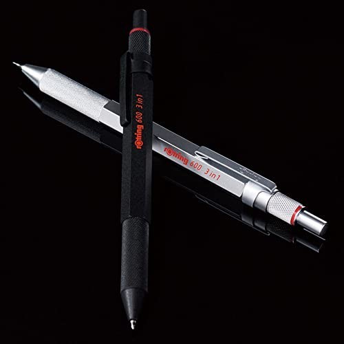 3-in-1 Multicolor Pen & Mechanical Pencil, 2 Ballpoint Tips (Black/Red), 0.5mm P