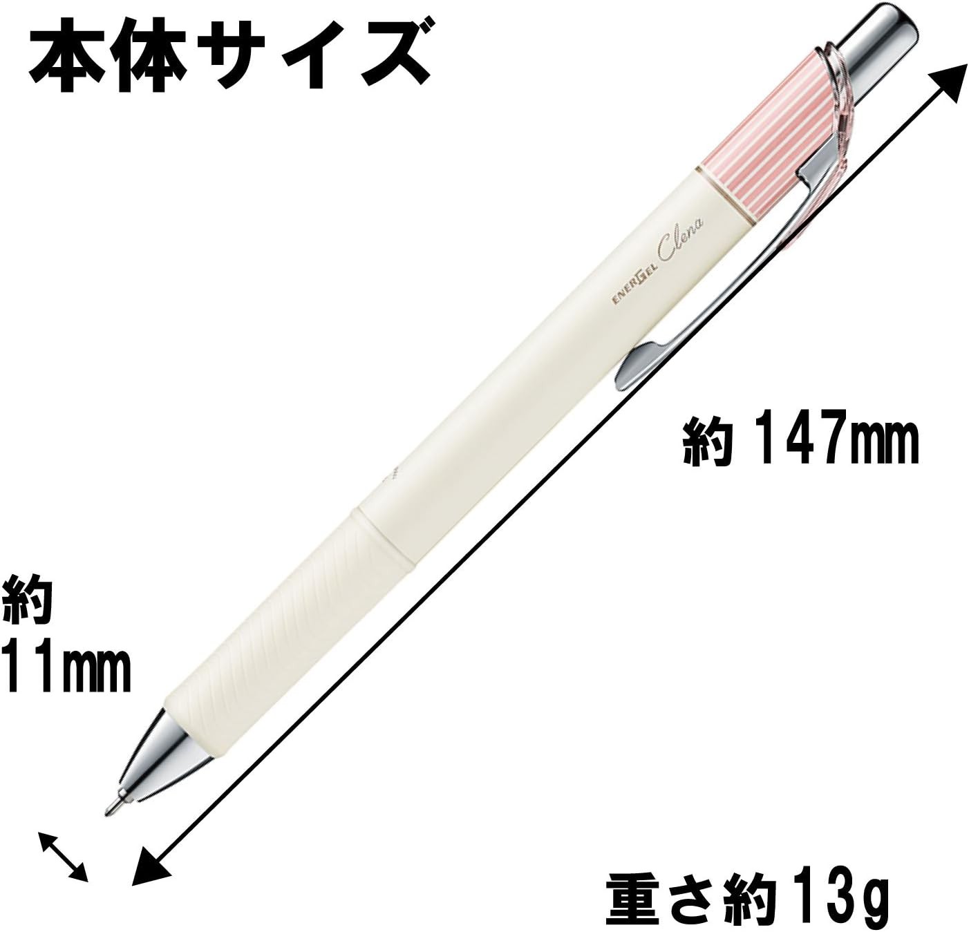 Pentel EnerGel Clena 0.5mm Gel Ink Ballpoint Pen Black 4 Pack BLN75L4STAMZ Japan