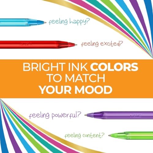 Color Cues 60-Count Pack, Assorted Colors, Fun 1 Count (Pack of 60) Pen Set