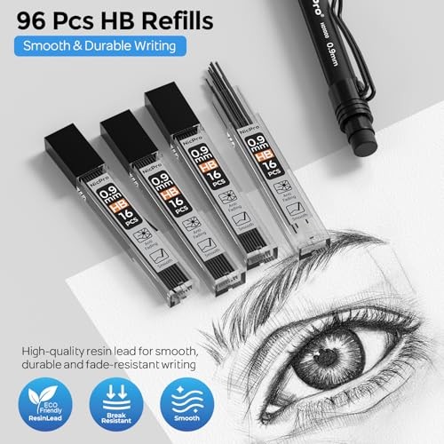 3PCS HD1000 Hevey Duty Art Mechanical Pencil 0.9mm with Case – 0.9mm