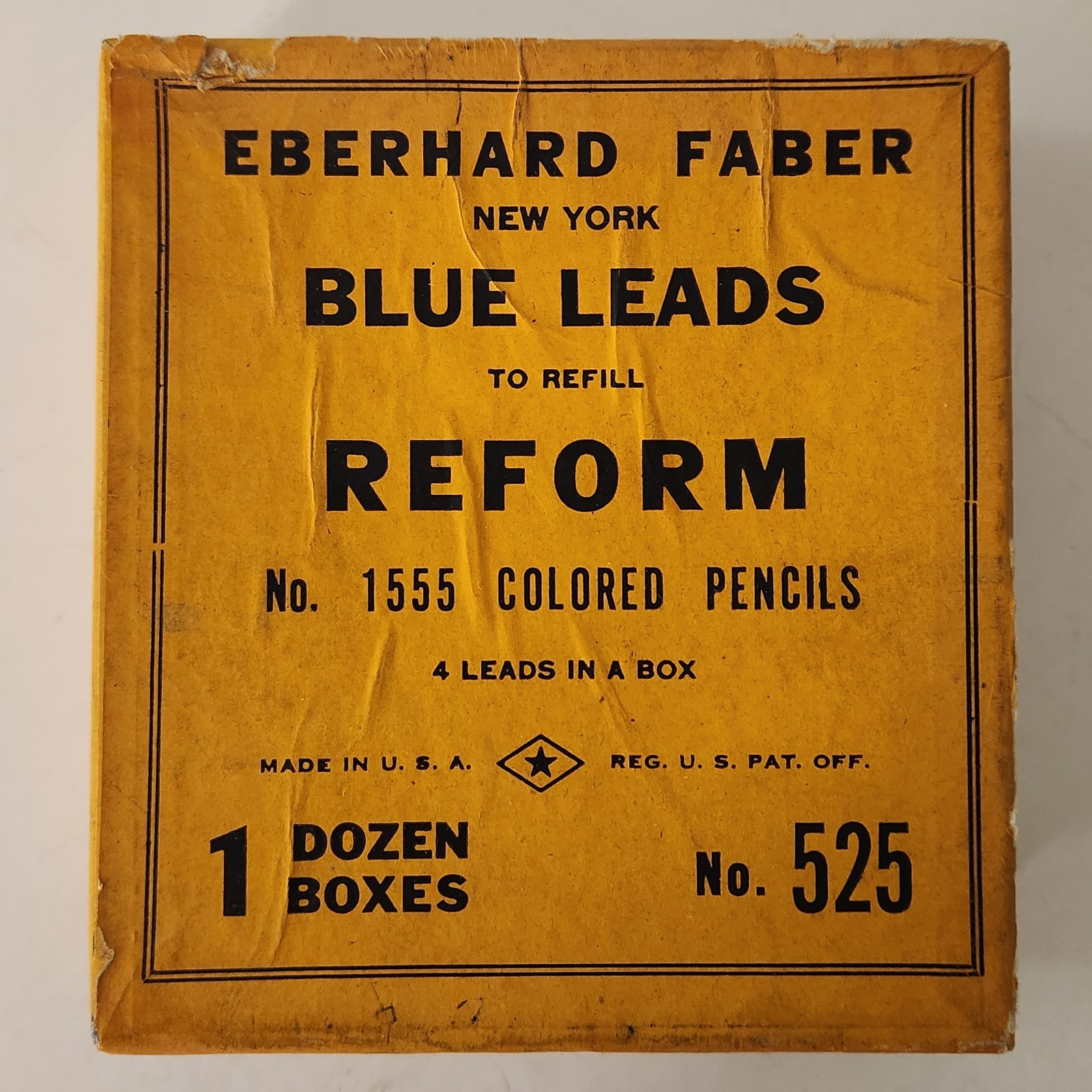 NOS Vtg Eberhard Faber Reform Mechanical Marking Pencil Leads Blue No. 525