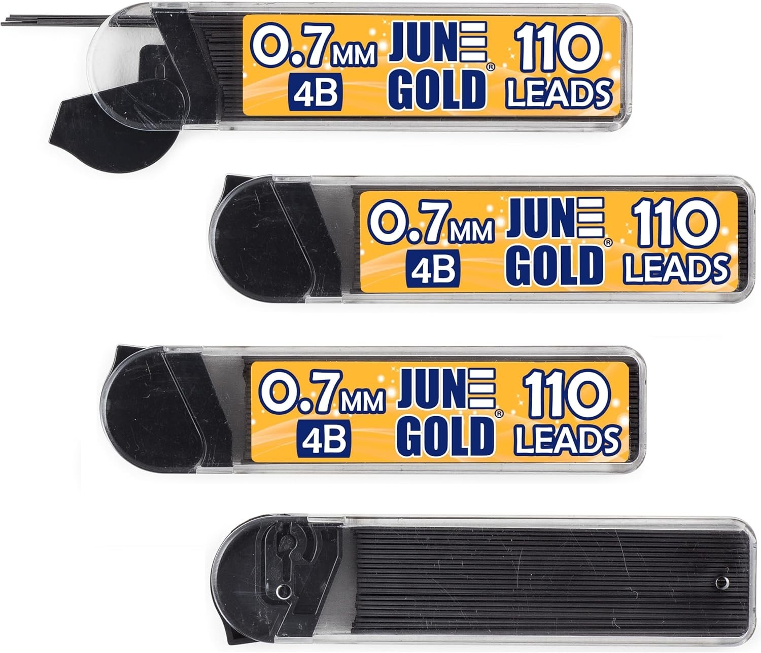 440 Graphite Lead Refills, 0.7mm 4B – Break Resistant, 4 Dispensers Included