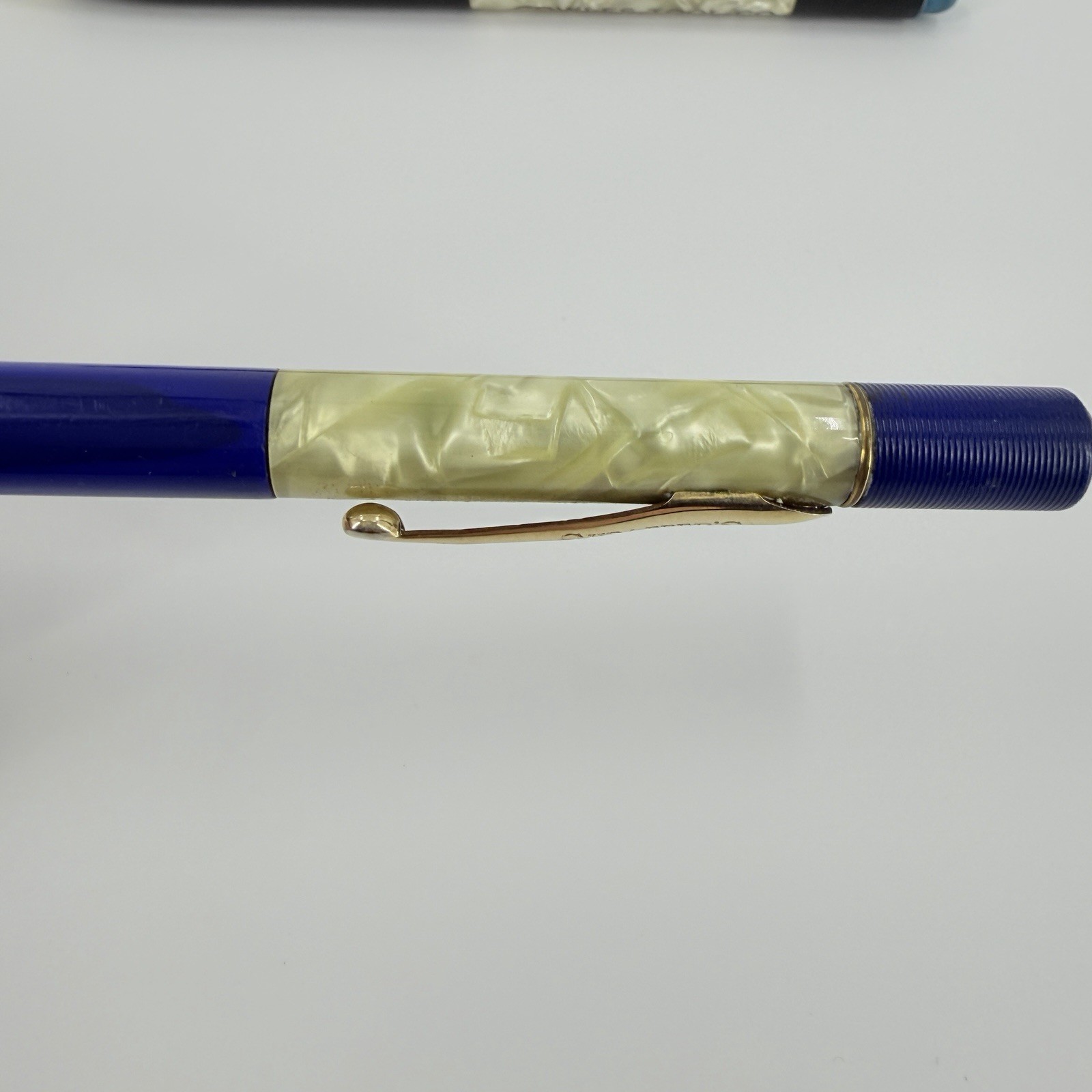 Vintage SHEAFFER’S Pearl Marbled Blue, Black Gold Clip Mechanical Pencils ￼
