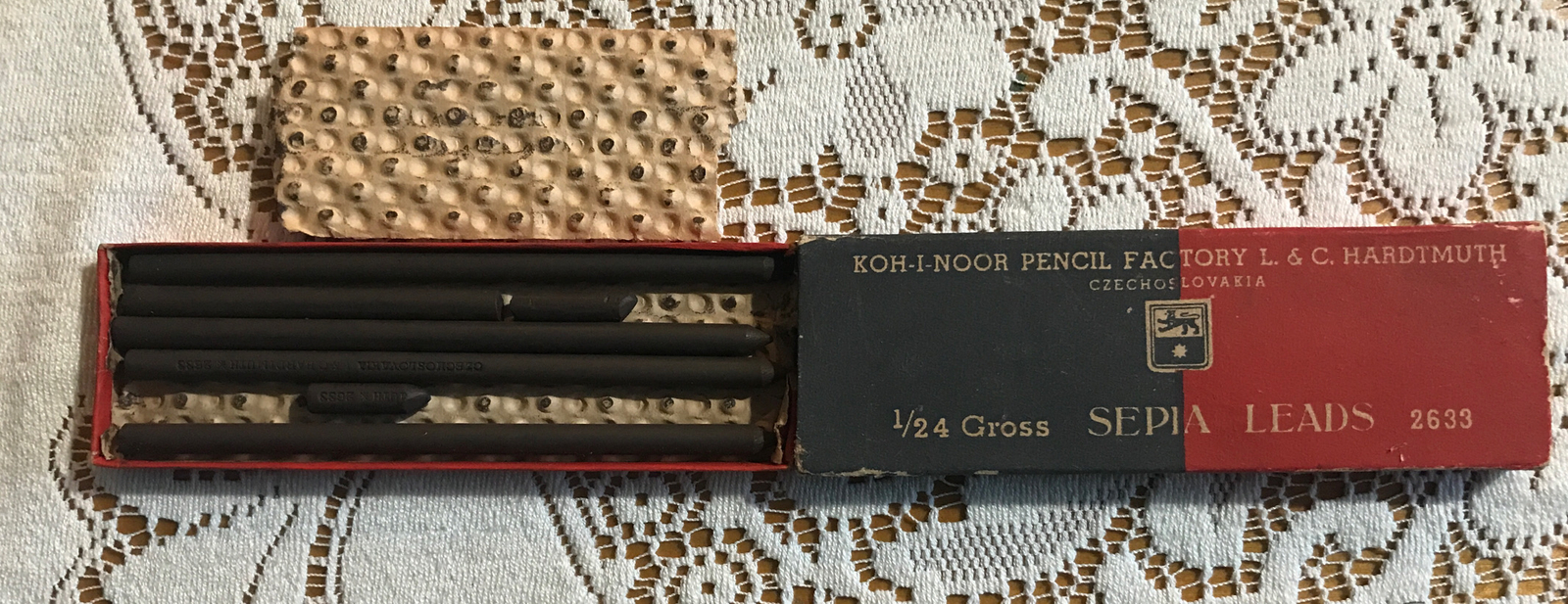 lot of 2 boxes pencil leads KOH-I-NOOR PENCIL FACTORY L..&C. HARDTDTMUTH Inc
