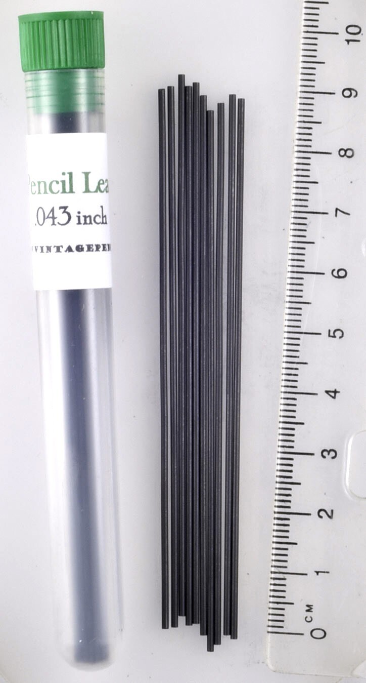 10 pcs .043 inch pencil lead for early Waterman pencils, slightly 1.1mm/.046″