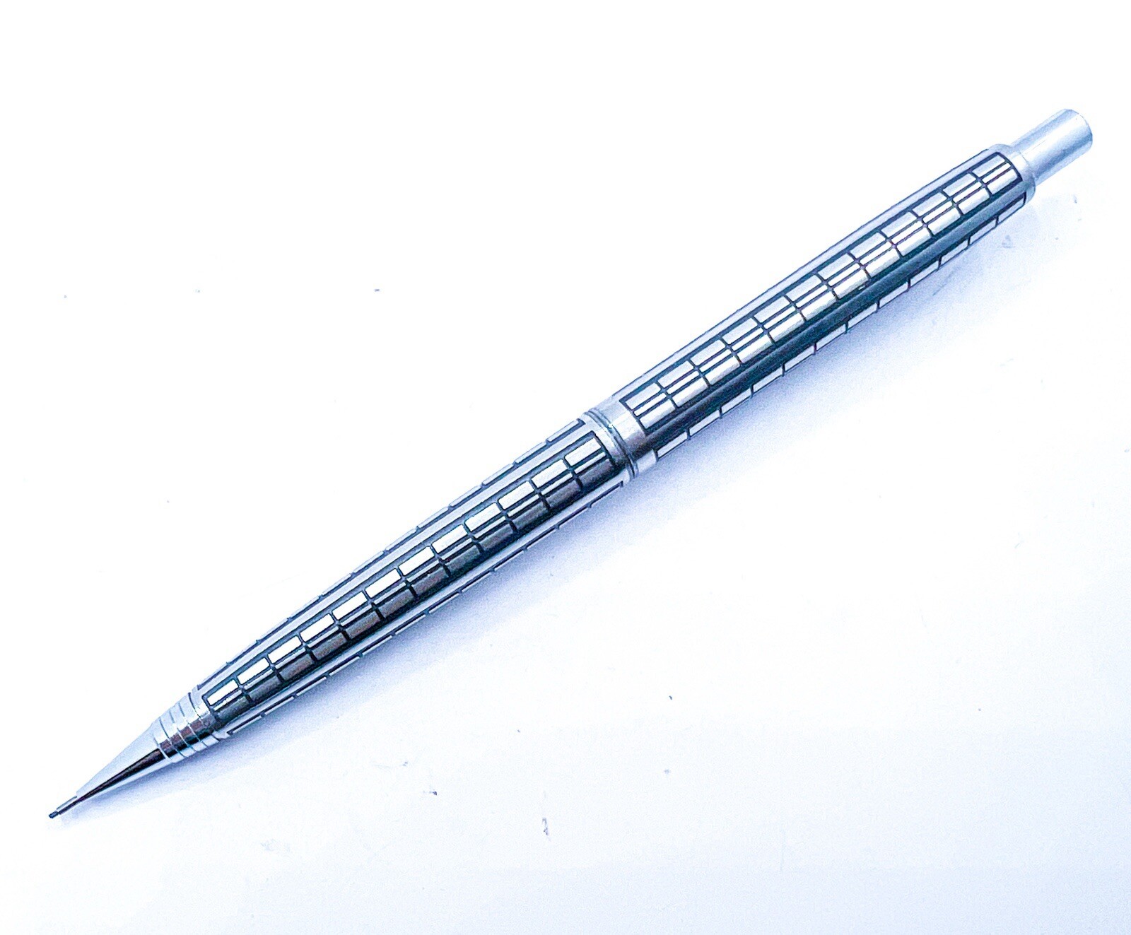 platinum riviere Mechancial Pencil Etched grid Full Metal 0.5mm 0.5