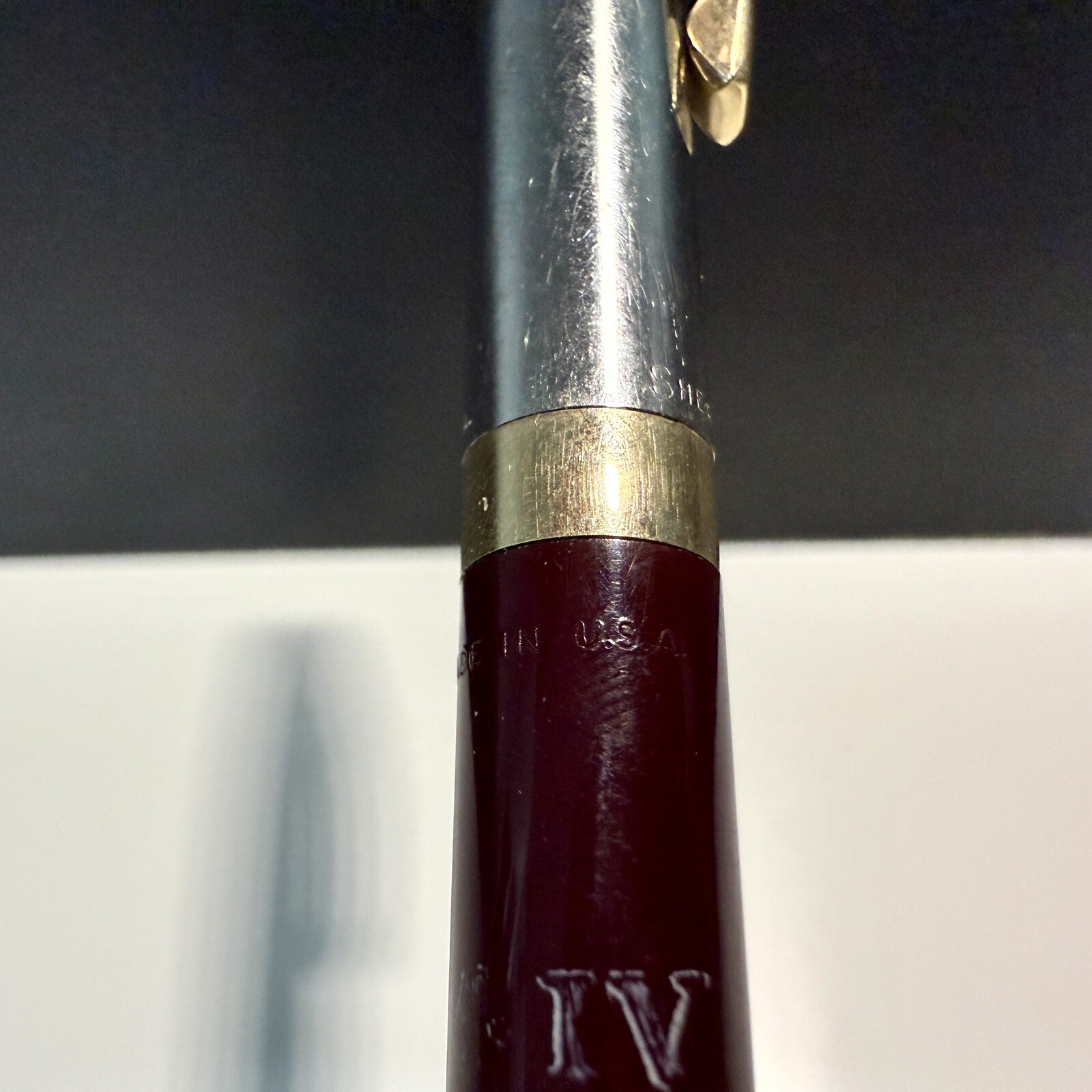 Sheaffer Touchdown Mechanical Pencil Maroon Silver Gold Color