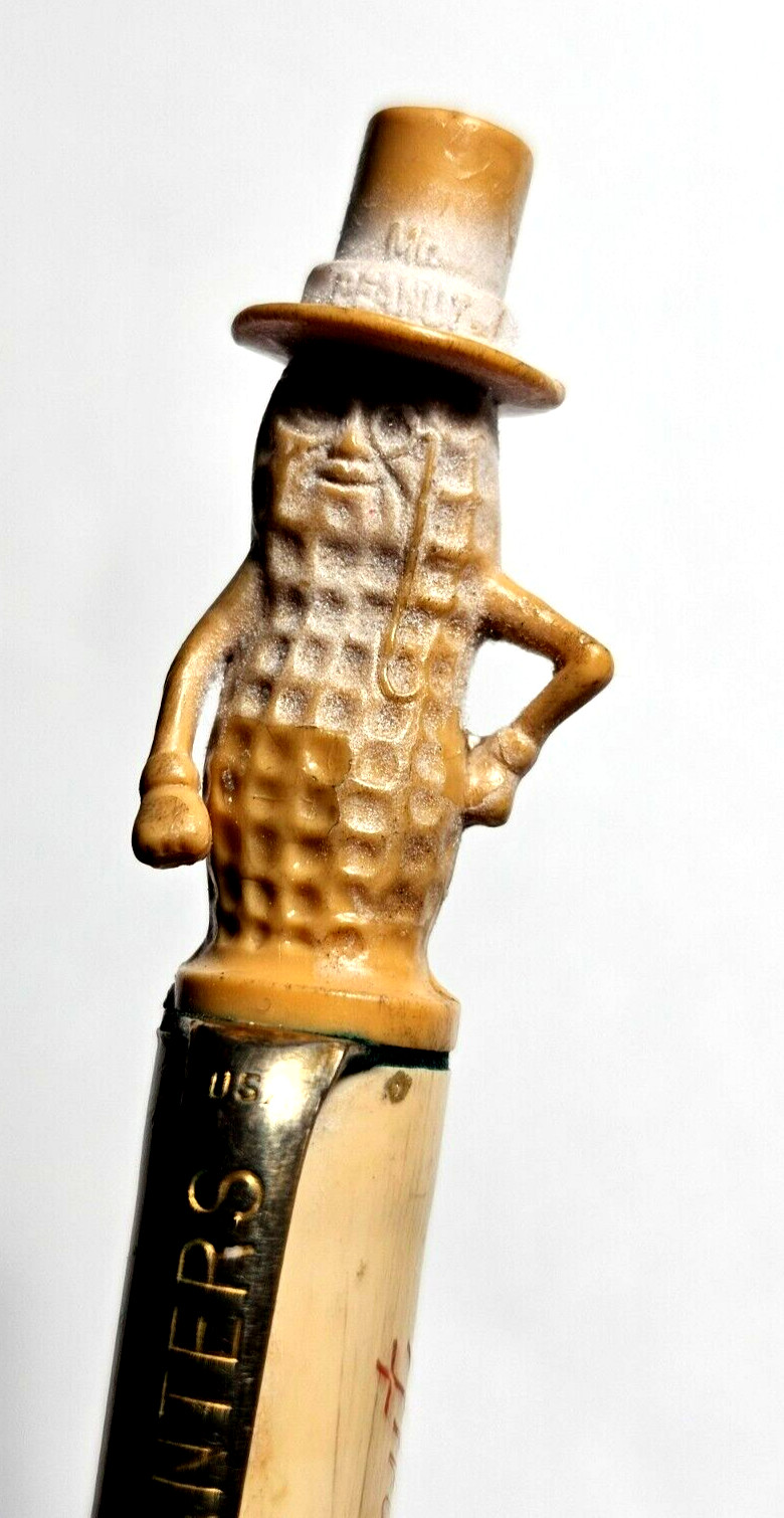 Vintage Planters Peanuts Advertising Mechanical Pencil Red & White