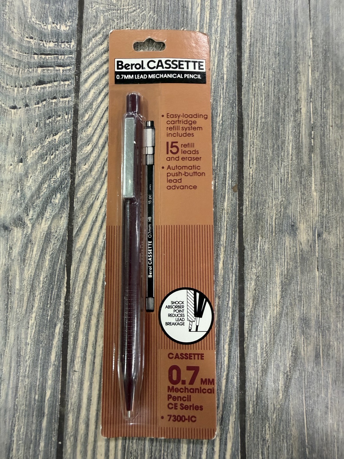 Vintage Berol Cassette 0.7mm Mechanical Pencil 7300-IC New Old Stock Japan
