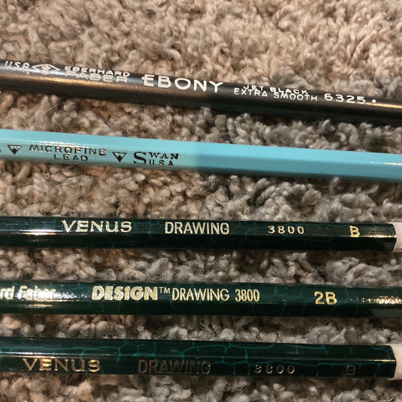 Lot Of Drawing Pencils, Brands include Turquoise, Othello, Ebony, Venus