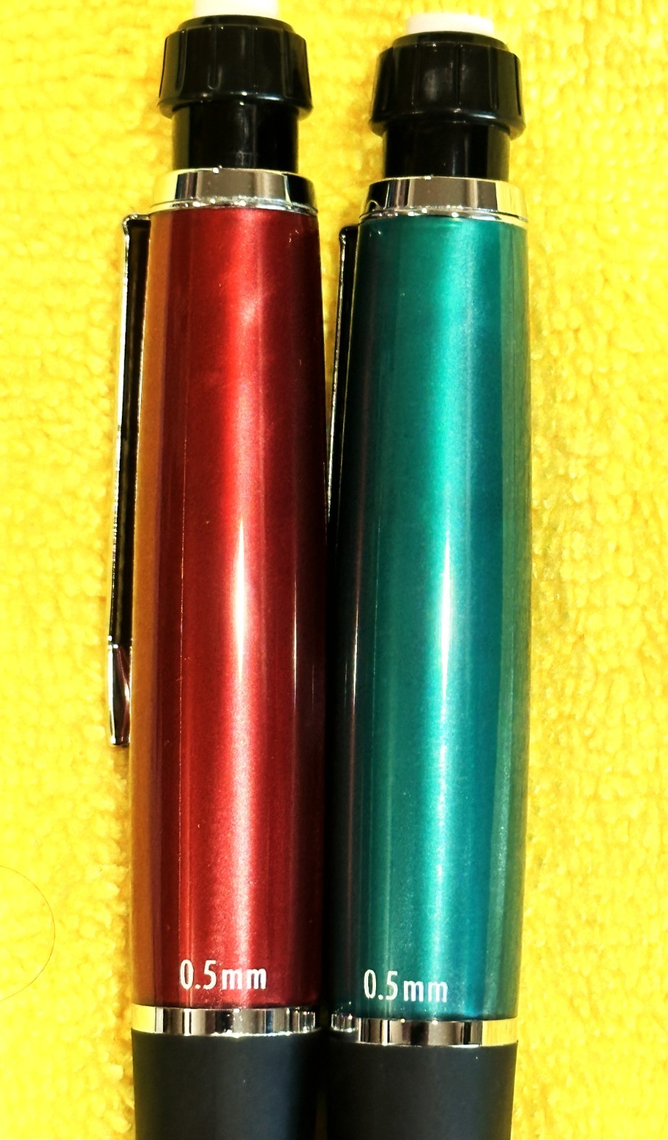 Paper Mate PhD Pencils .5mm Rare Forrest Green, Cherry Red